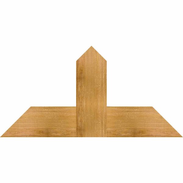 Ekena Millwork Portland Rough Sawn Timber Gable Bracket, Western Red Cedar, 36"W x 18"H x 2"D x 6"F, 12/12 Pitch GBW036X18X0206POR00RWR - main
